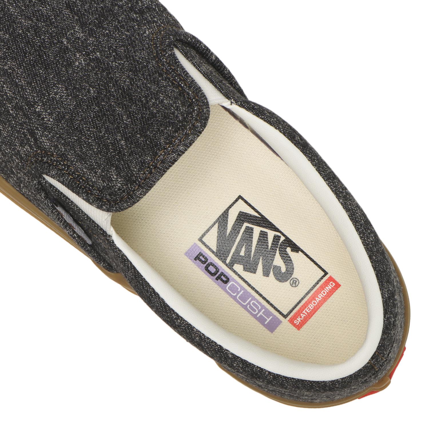 【VANS】 ヴァンズ SKATE SLIP-ON スケートスリッポン VN0A5FCAQ47 BLACK DENIM BLACK DENIM