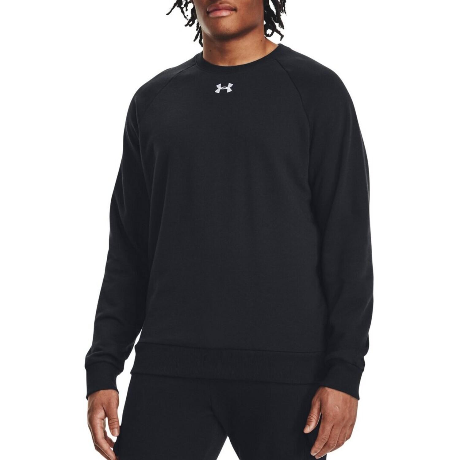 【UNDER ARMOUR】 アンダーアーマー M Rival Fleece Crew スウェット 1379755 001BLK/WHT 001BLK/WHT