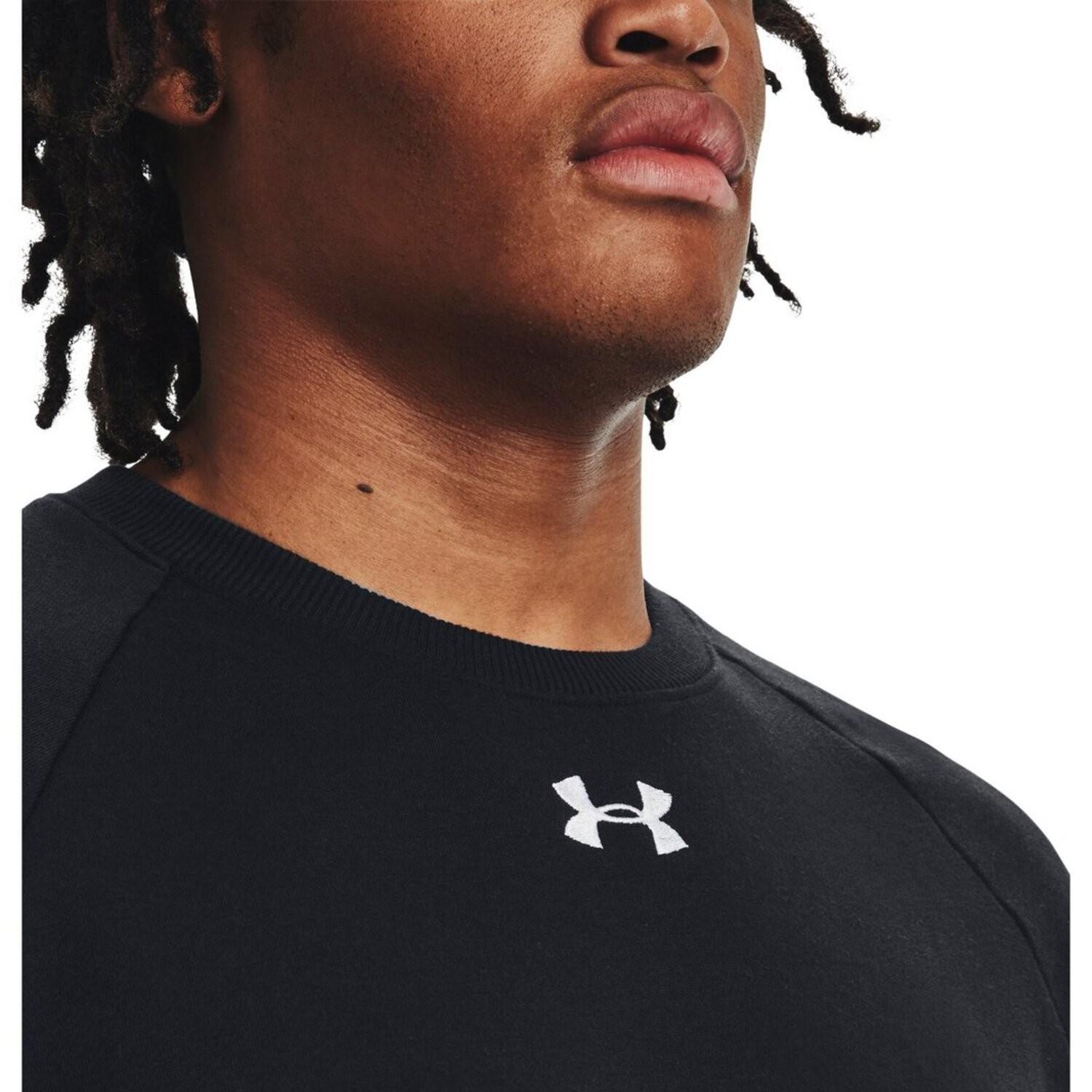 【UNDER ARMOUR】 アンダーアーマー M Rival Fleece Crew スウェット 1379755 001BLK/WHT 001BLK/WHT