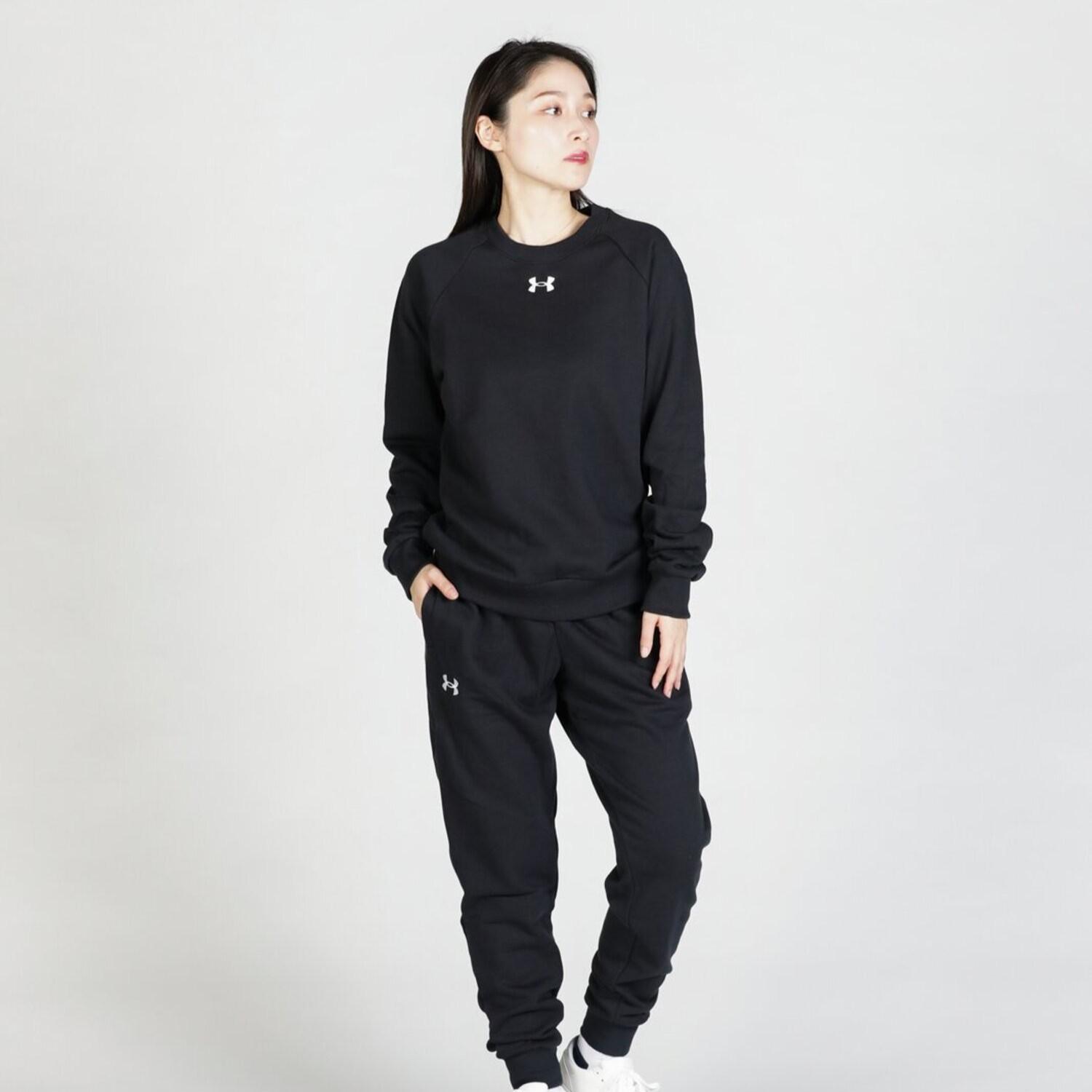 【UNDER ARMOUR】 アンダーアーマー M Rival Fleece Crew スウェット 1379755 001BLK/WHT 001BLK/WHT