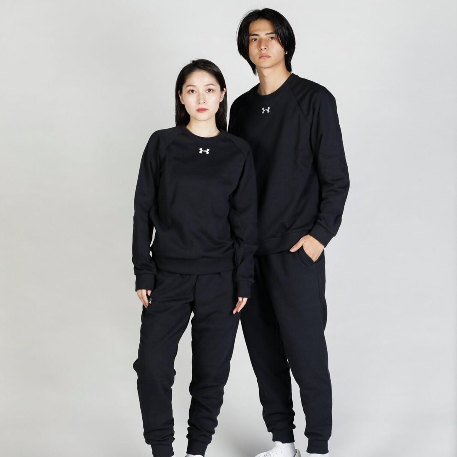 【UNDER ARMOUR】 アンダーアーマー M Rival Fleece Crew スウェット 1379755 001BLK/WHT 001BLK/WHT
