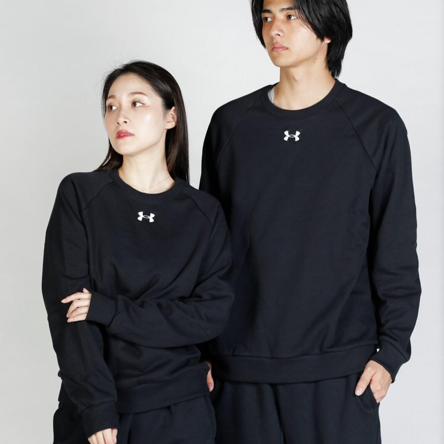 【UNDER ARMOUR】 アンダーアーマー M Rival Fleece Crew スウェット 1379755 001BLK/WHT 001BLK/WHT