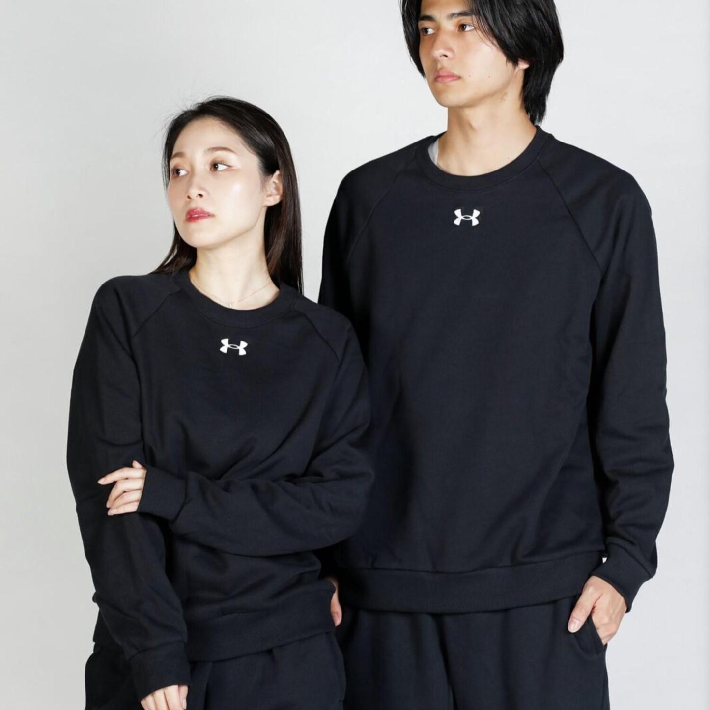【UNDER ARMOUR】 アンダーアーマー M Rival Fleece Crew スウェット 1379755 001BLK/WHT 001BLK/WHT