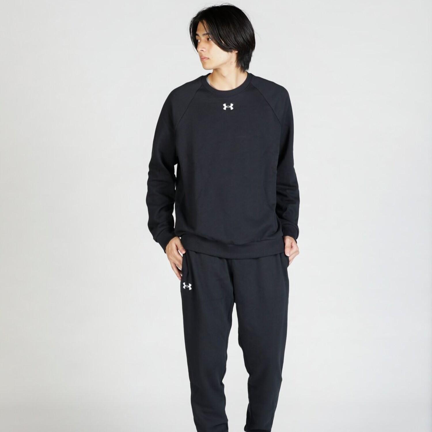 【UNDER ARMOUR】 アンダーアーマー M Rival Fleece Crew スウェット 1379755 001BLK/WHT 001BLK/WHT