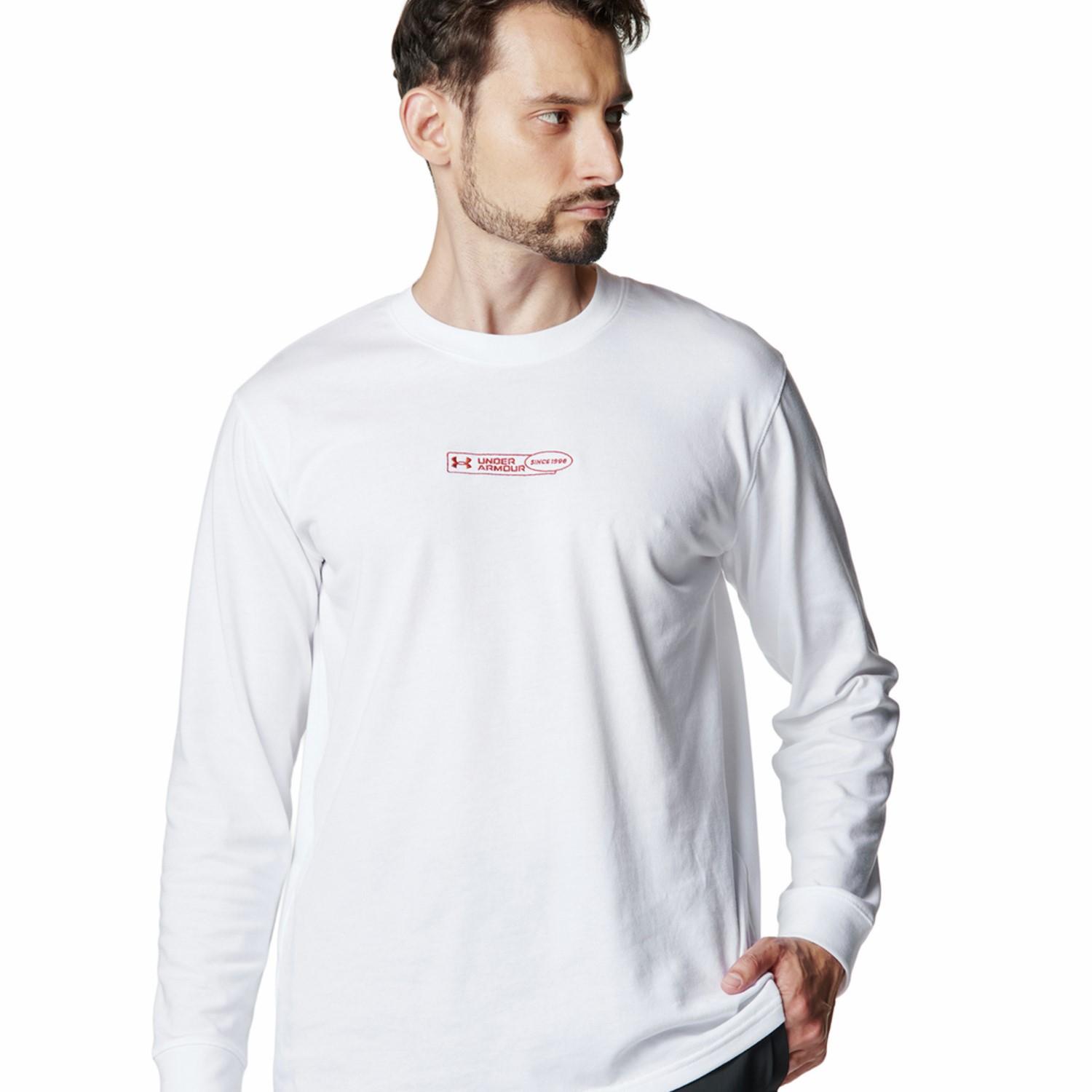 【UNDER ARMOUR】 アンダーアーマー M HW LOGO GRAPHIC LS T ロングスリーブ 6007833 001BLK 100WHT