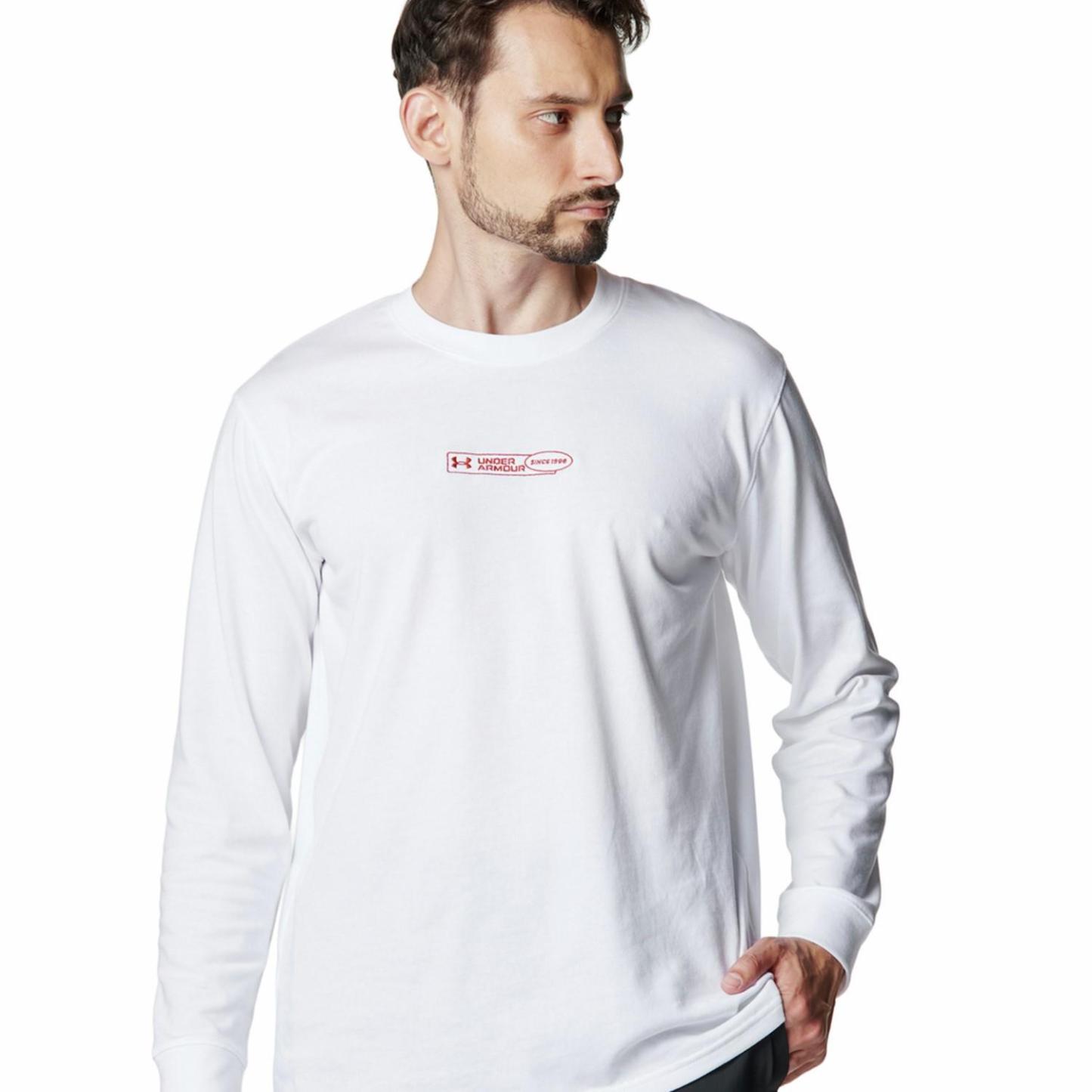 【UNDER ARMOUR】 アンダーアーマー M HW LOGO GRAPHIC LS T ロングスリーブ 6007833 001BLK 100WHT