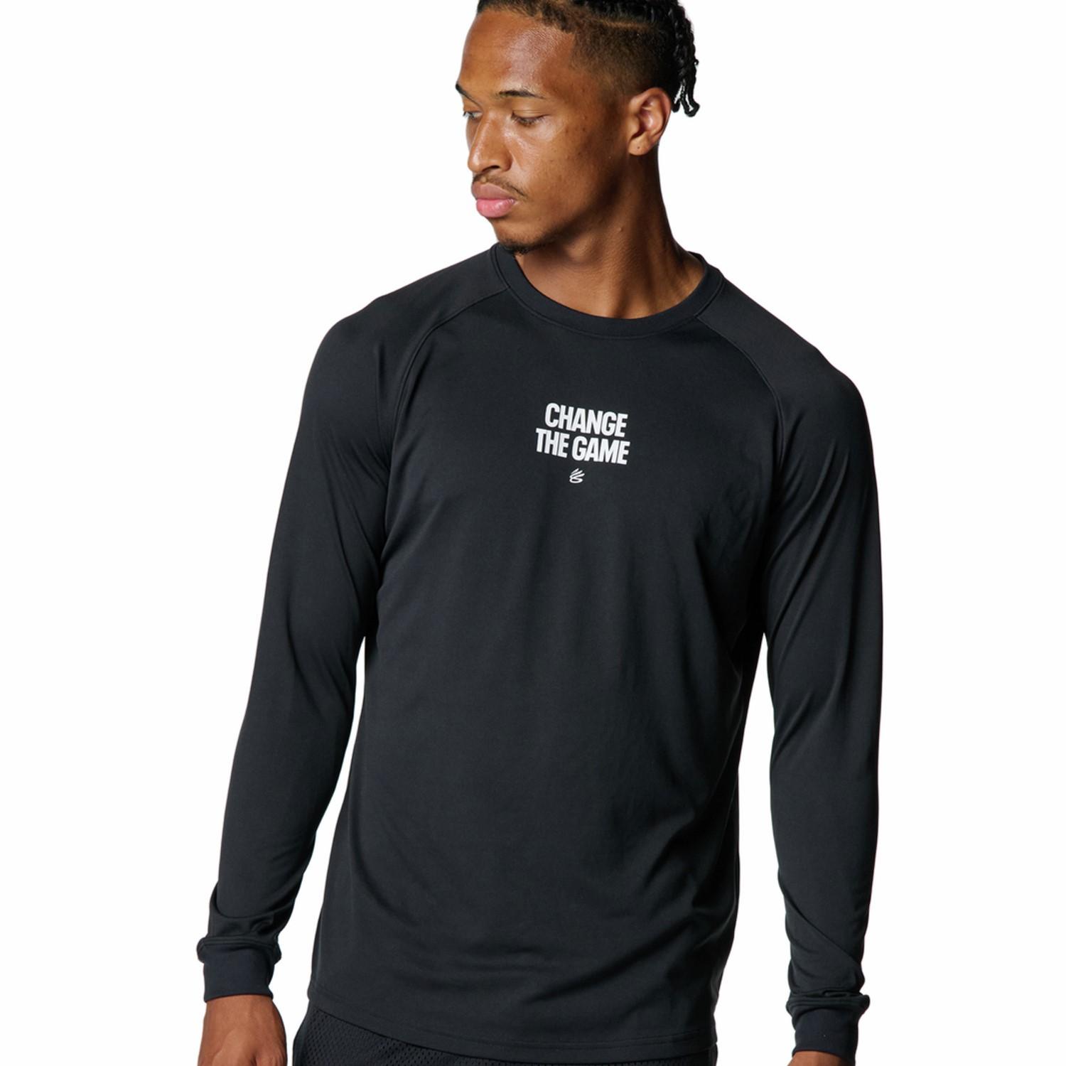 【UNDER ARMOURウェア】 アンダーアーマーウェア M CURRY TECH LOGO LST-SHIRT ショートスリーブ 6007865 001BLK/WHT 001BLK/WHT