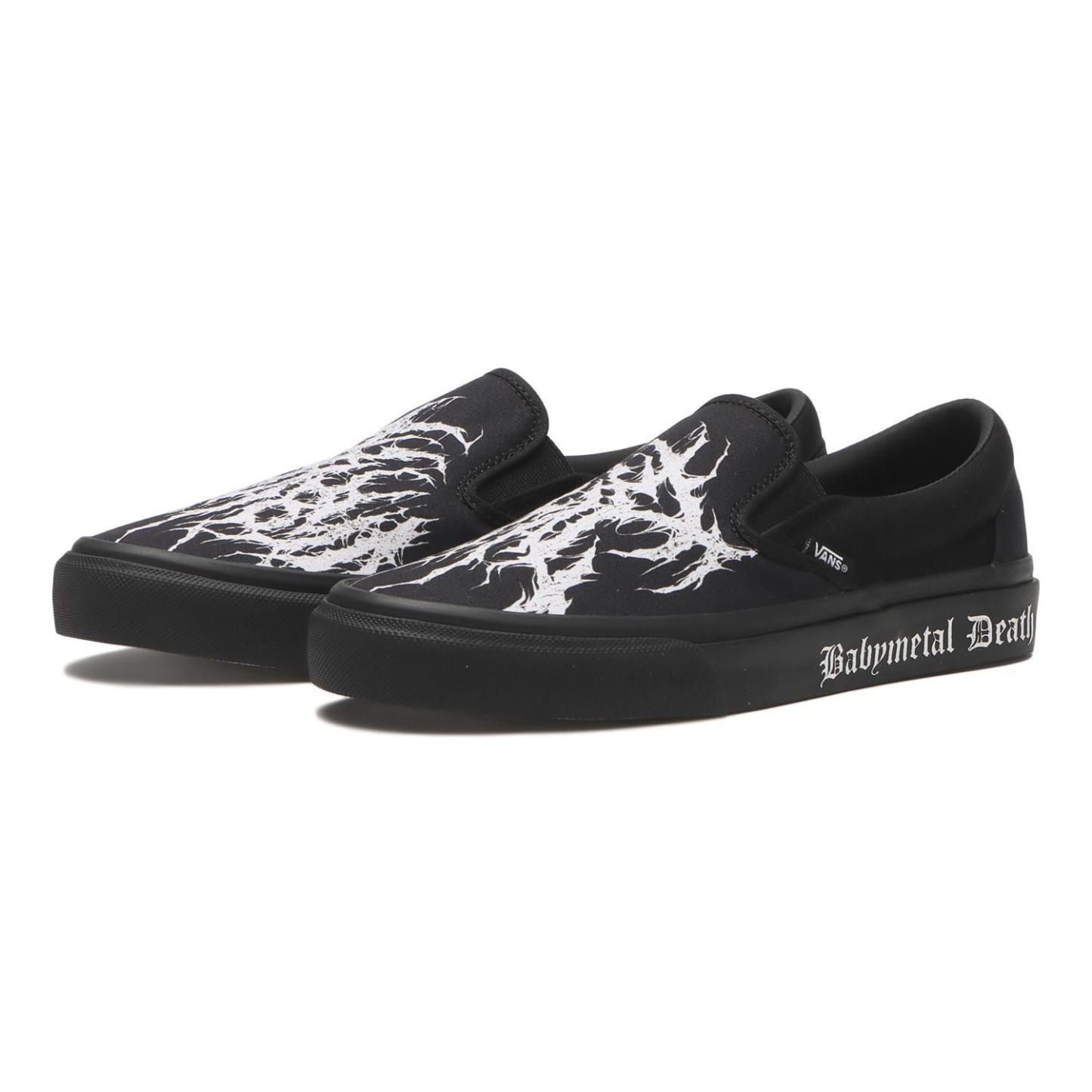 【VANS】 ヴァンズ SLIP ON スリッポン V98CF BABYMETAL BLACK/WHITE BLACK/WHITE