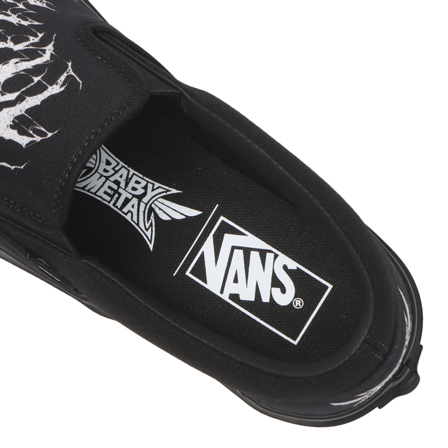 【VANS】 ヴァンズ SLIP ON スリッポン V98CF BABYMETAL BLACK/WHITE BLACK/WHITE