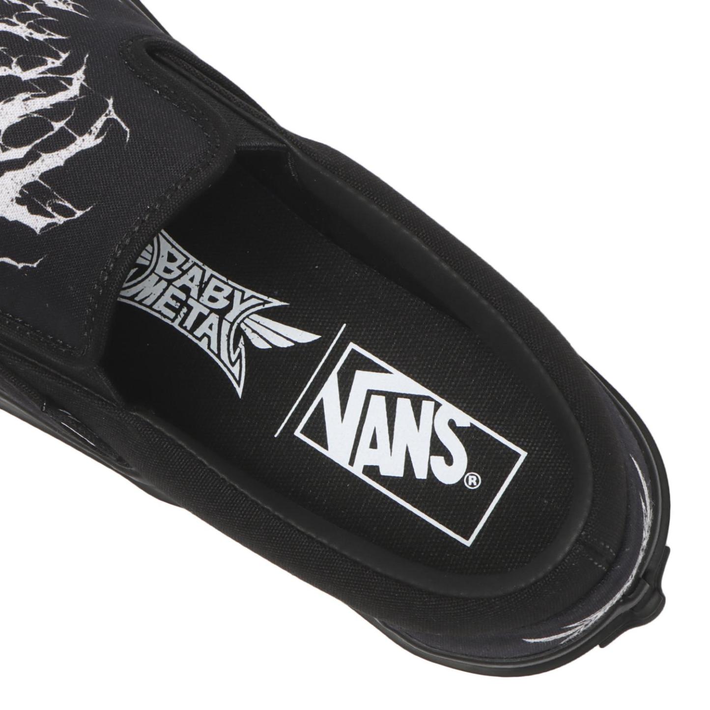【VANS】 ヴァンズ SLIP ON スリッポン V98CF BABYMETAL BLACK/WHITE BLACK/WHITE