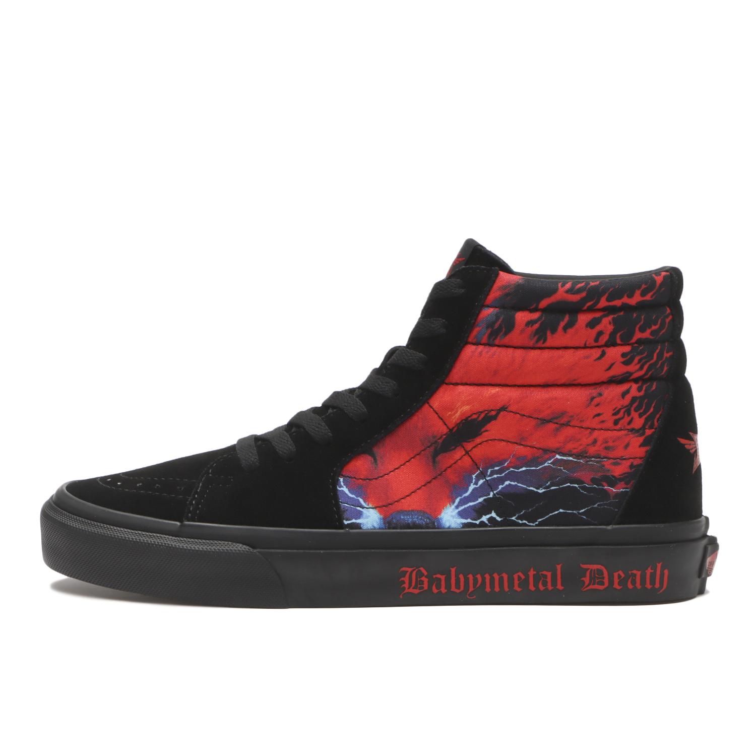 【VANS】 ヴァンズ SK8-HI スケートハイ V38CF BABYMETAL BLACK/RED BLACK/RED