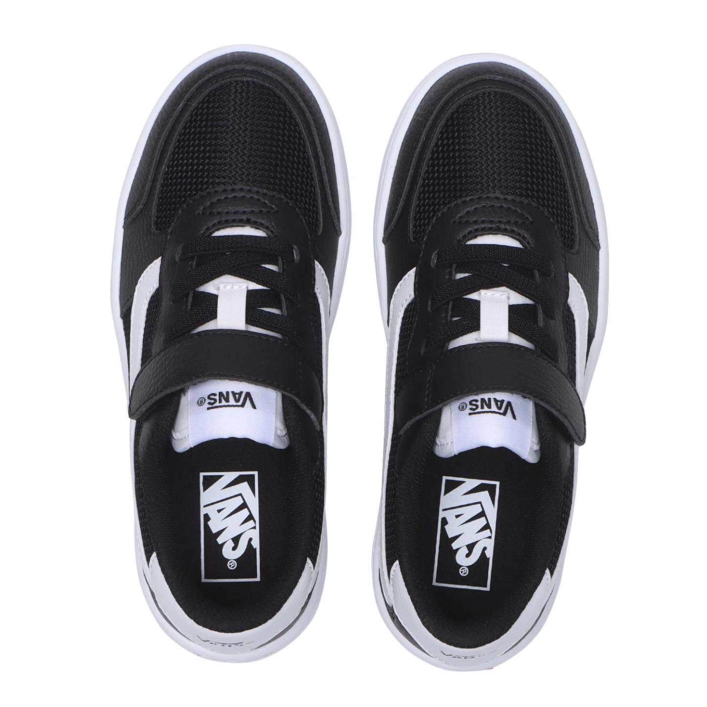 キッズ 【VANS】 ヴァンズ 17-22 BRAVO ブラボー V2740K MS BLACK/WHITE BLACK/WHITE