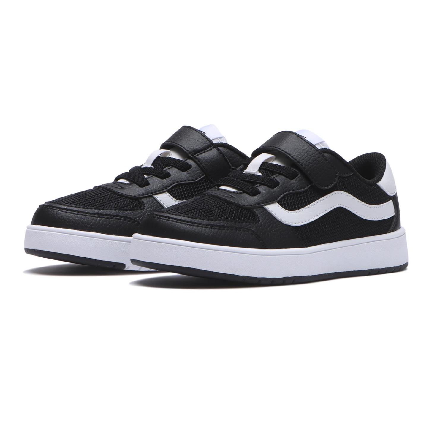 キッズ 【VANS】 ヴァンズ 17-22 BRAVO ブラボー V2740K MS BLACK/WHITE BLACK/WHITE
