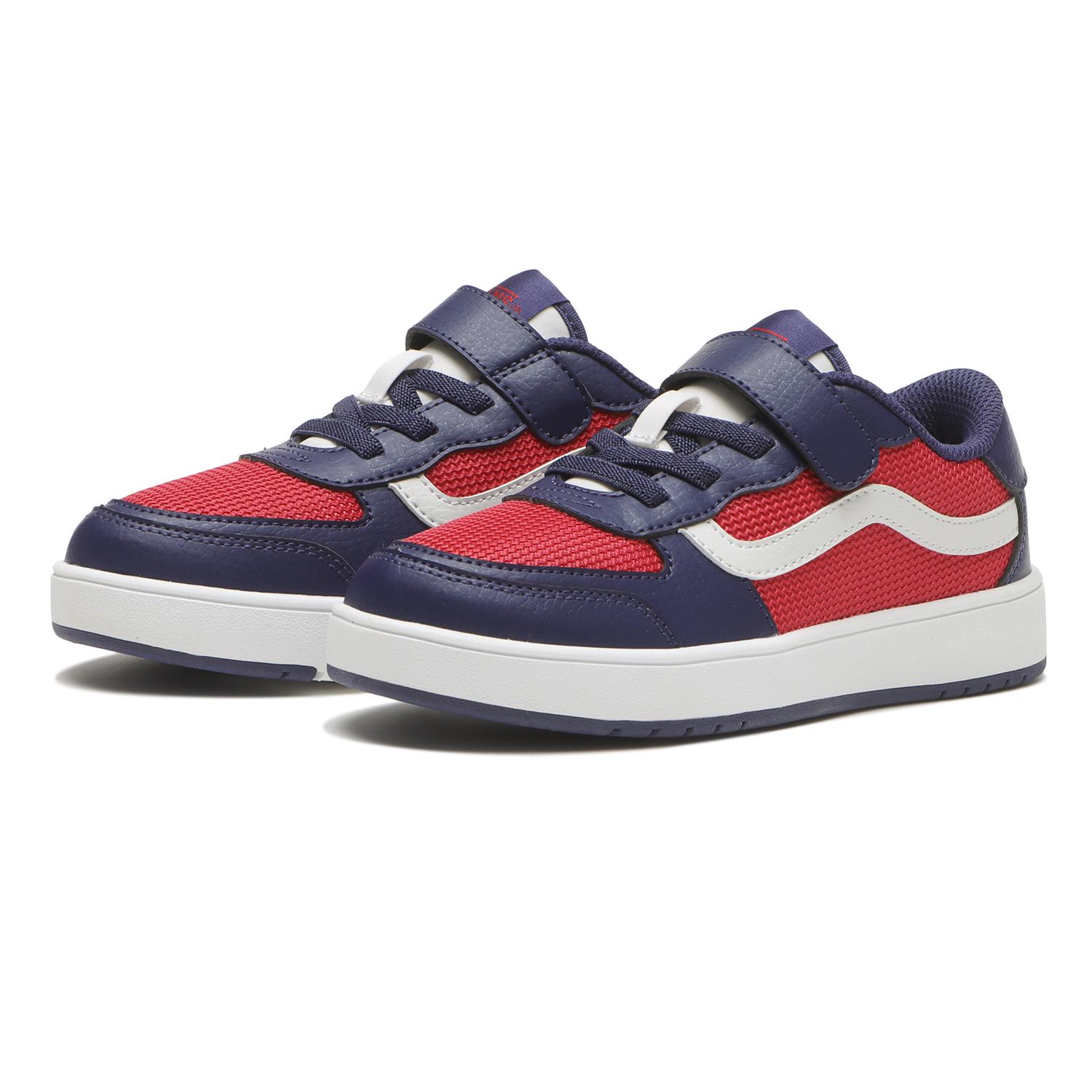 キッズ 【VANS】 ヴァンズ 17-22 BRAVO ブラボー V2740K MS BLACK/WHITE NAVY/RED