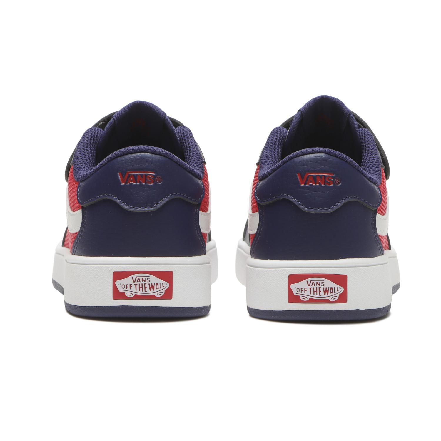 キッズ 【VANS】 ヴァンズ 17-22 BRAVO ブラボー V2740K MS BLACK/WHITE NAVY/RED