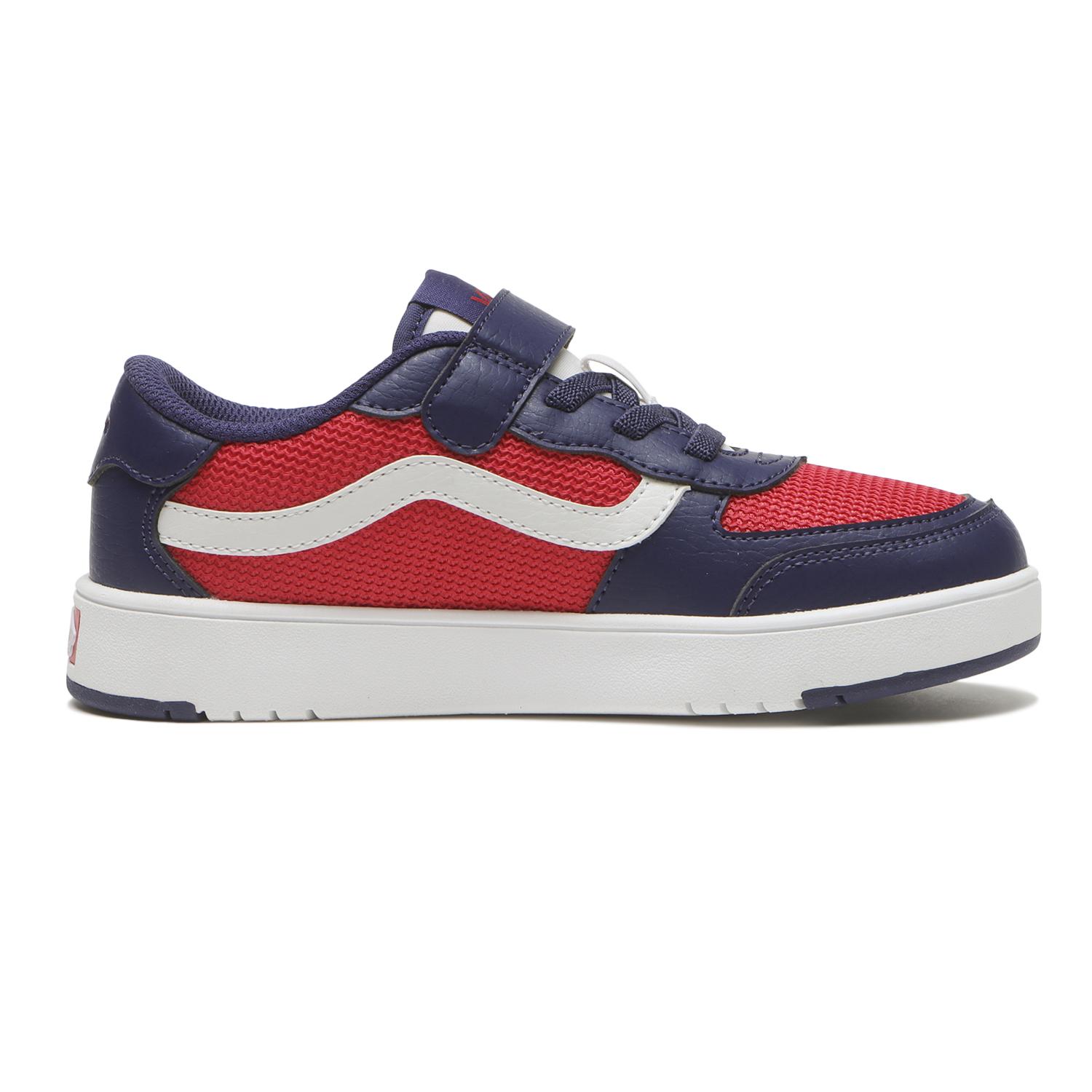 キッズ 【VANS】 ヴァンズ 17-22 BRAVO ブラボー V2740K MS BLACK/WHITE NAVY/RED