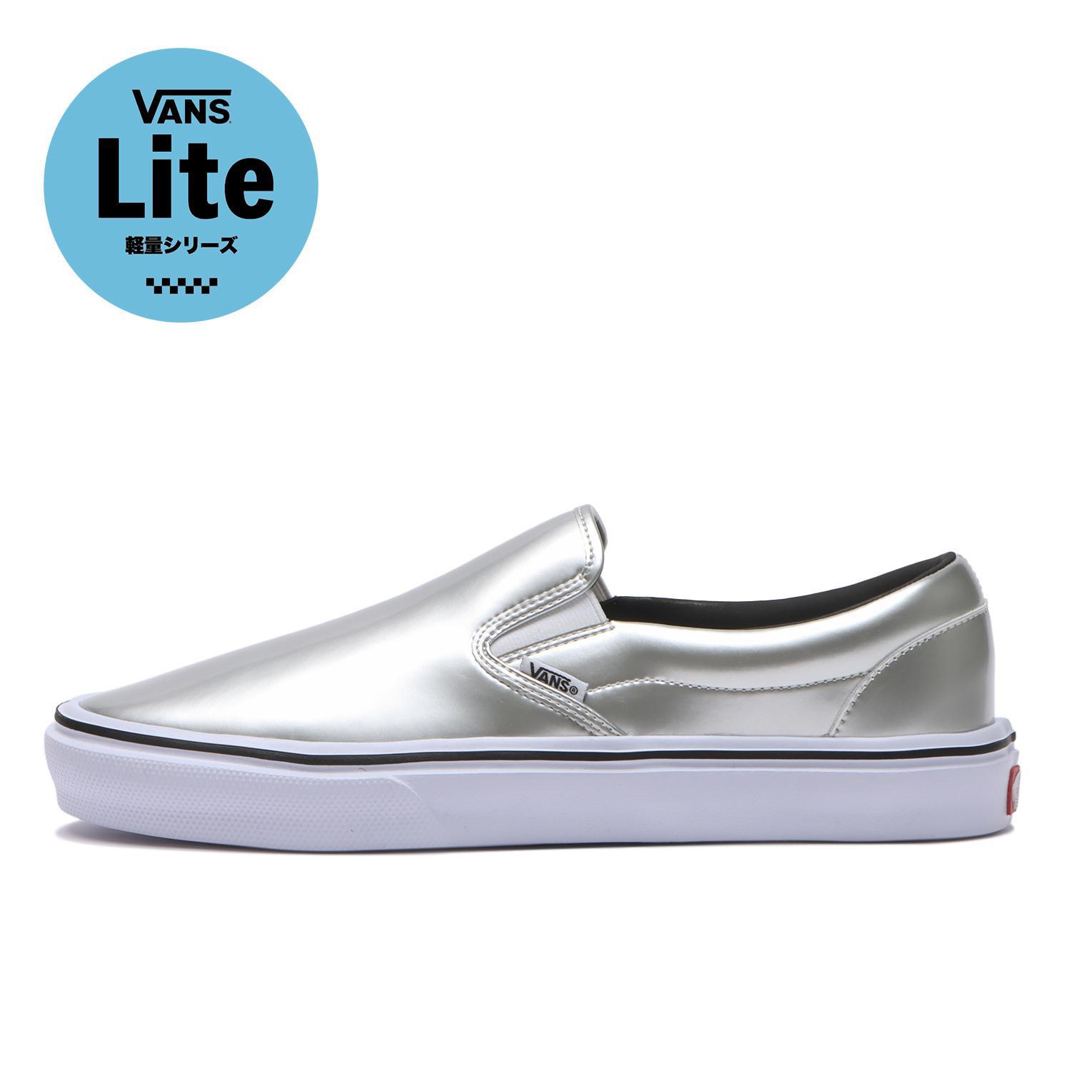 【VANS】 ヴァンズ SLIP ON LITE スリッポンライト V98 LITE SHY SILVER/WHITE SILVER/WHITE