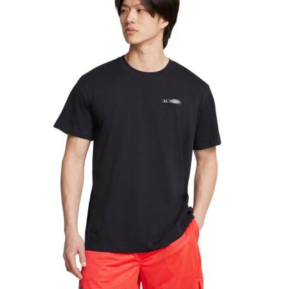 【UNDER ARMOUR】 アンダーアーマー M UA HW ARMOUR LABEL SS T ショートスリーブ 1382831 001BLK/BLK/BLK 001BLK/BLK/BLK