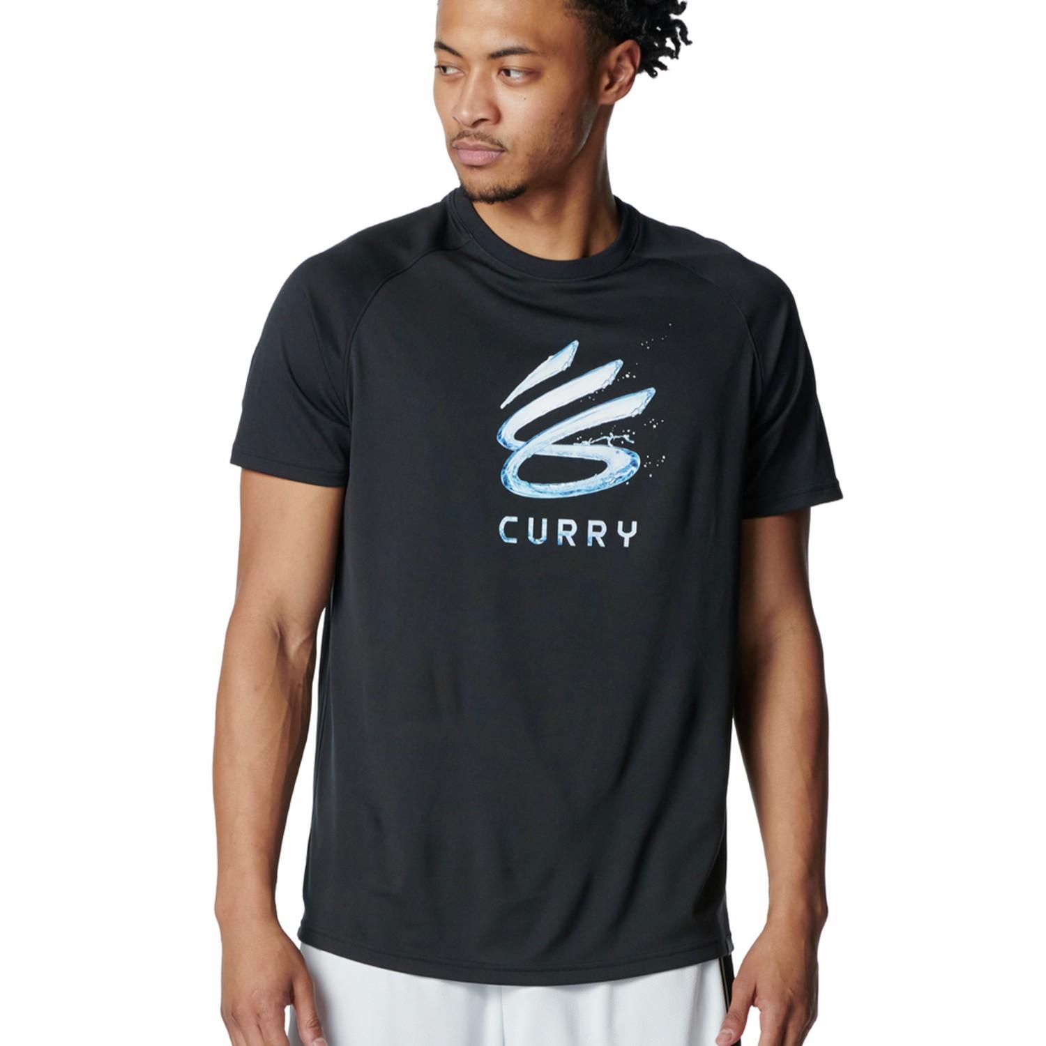 【UNDER ARMOURウェア】 アンダーアーマーウェア M CURRY TECH GRAPHIC SS T ショートスリーブ 6012511 100WHT 001BLK
