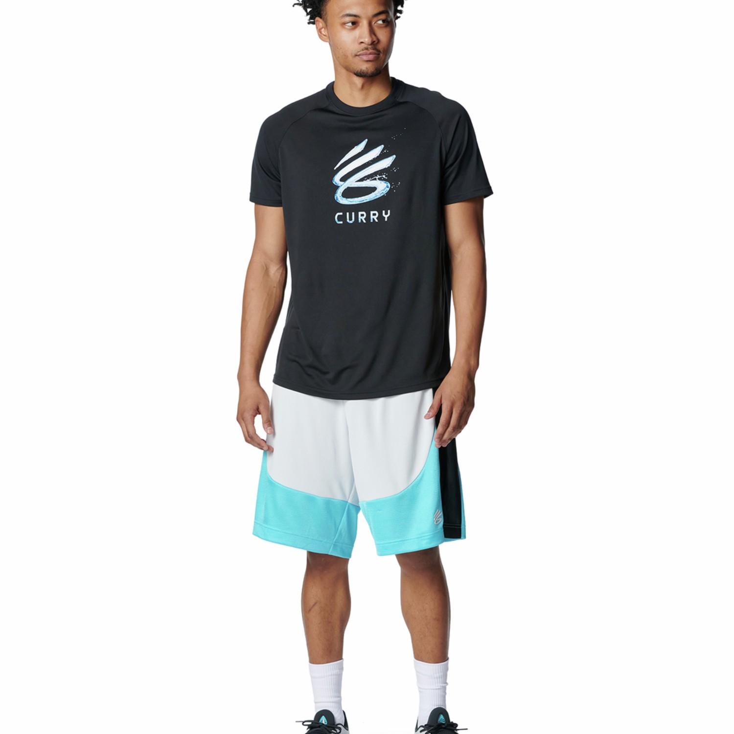 【UNDER ARMOURウェア】 アンダーアーマーウェア M CURRY TECH GRAPHIC SS T ショートスリーブ 6012511 100WHT 001BLK