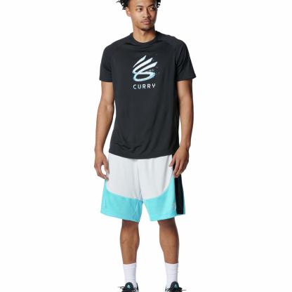 【UNDER ARMOURウェア】 アンダーアーマーウェア M CURRY TECH GRAPHIC SS T ショートスリーブ 6012511 100WHT 001BLK