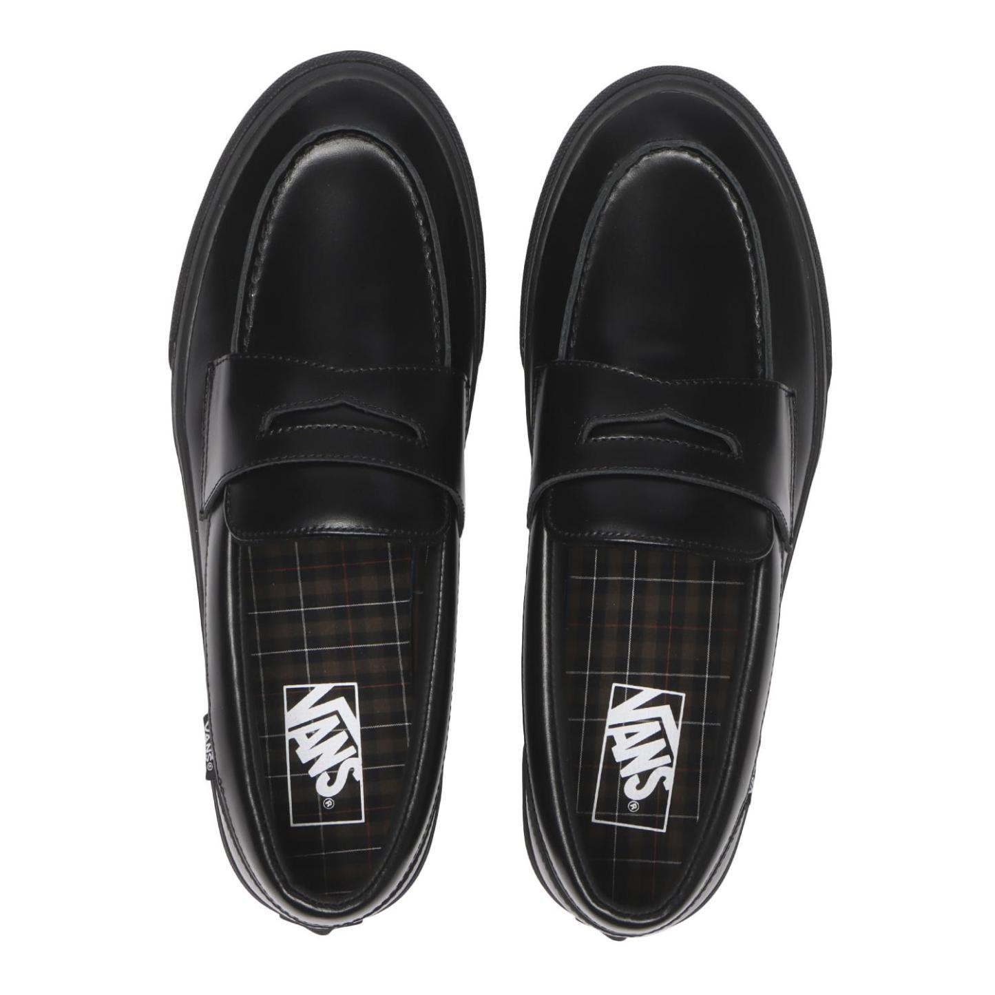 【VANS】 ヴァンズ LOAFER ローファー V296 LEA BLACK BLACK