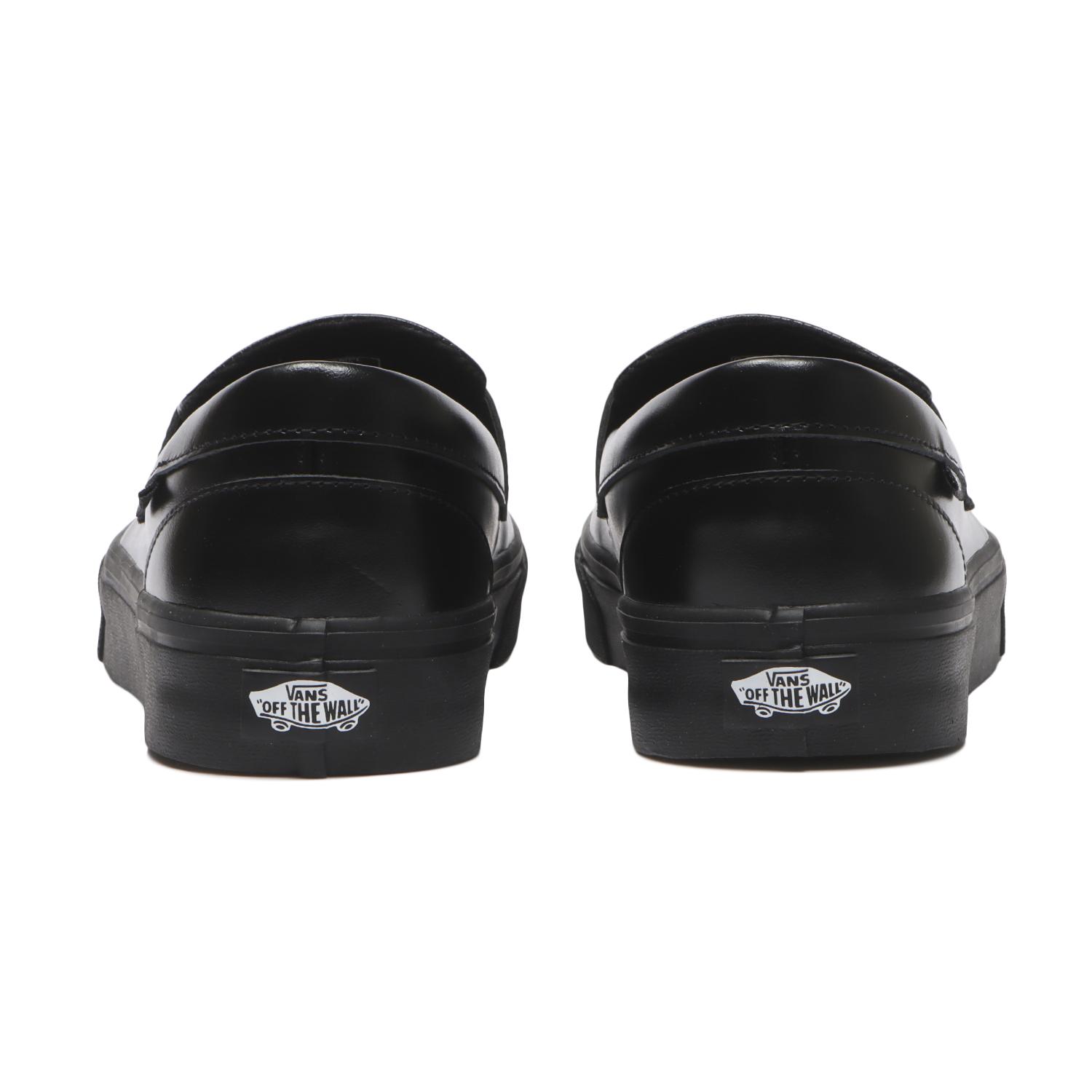 【VANS】 ヴァンズ LOAFER ローファー V296 LEA BLACK BLACK