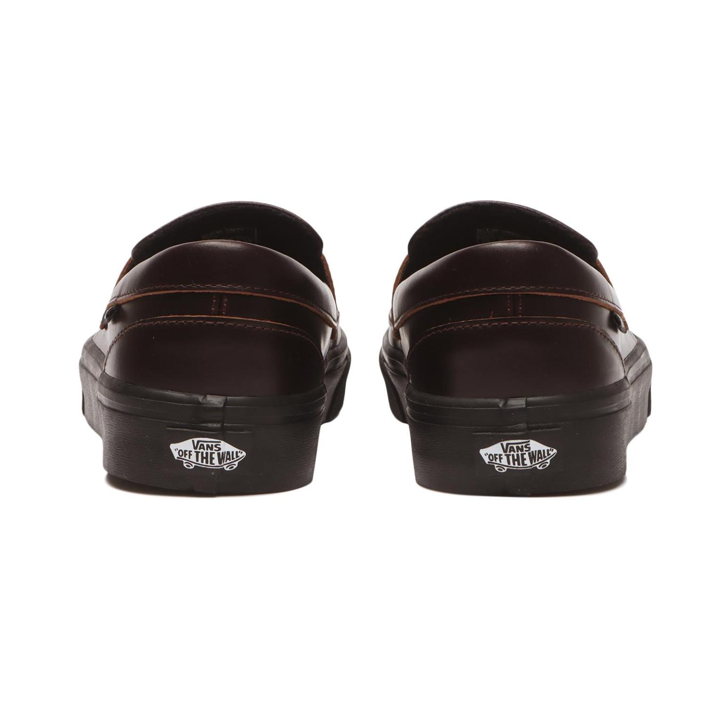 【VANS】 ヴァンズ LOAFER ローファー V296 LEA BLACK BROWN