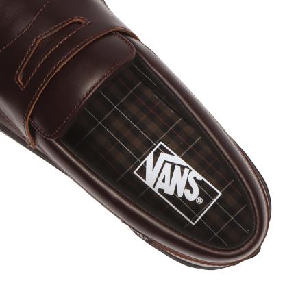 【VANS】 ヴァンズ LOAFER ローファー V296 LEA BLACK BROWN