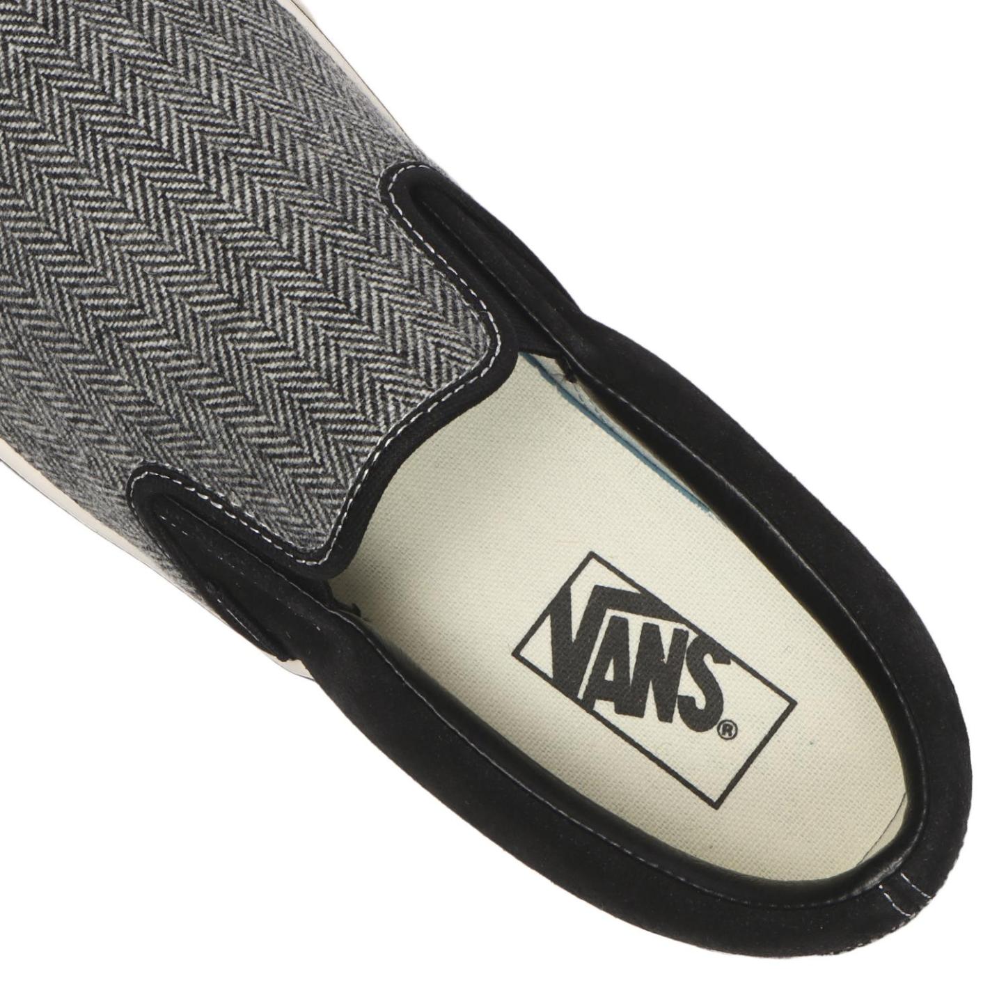 【VANS】 ヴァンズ SLIP ON スリッポン V98CF TWEED BROWN BLACK