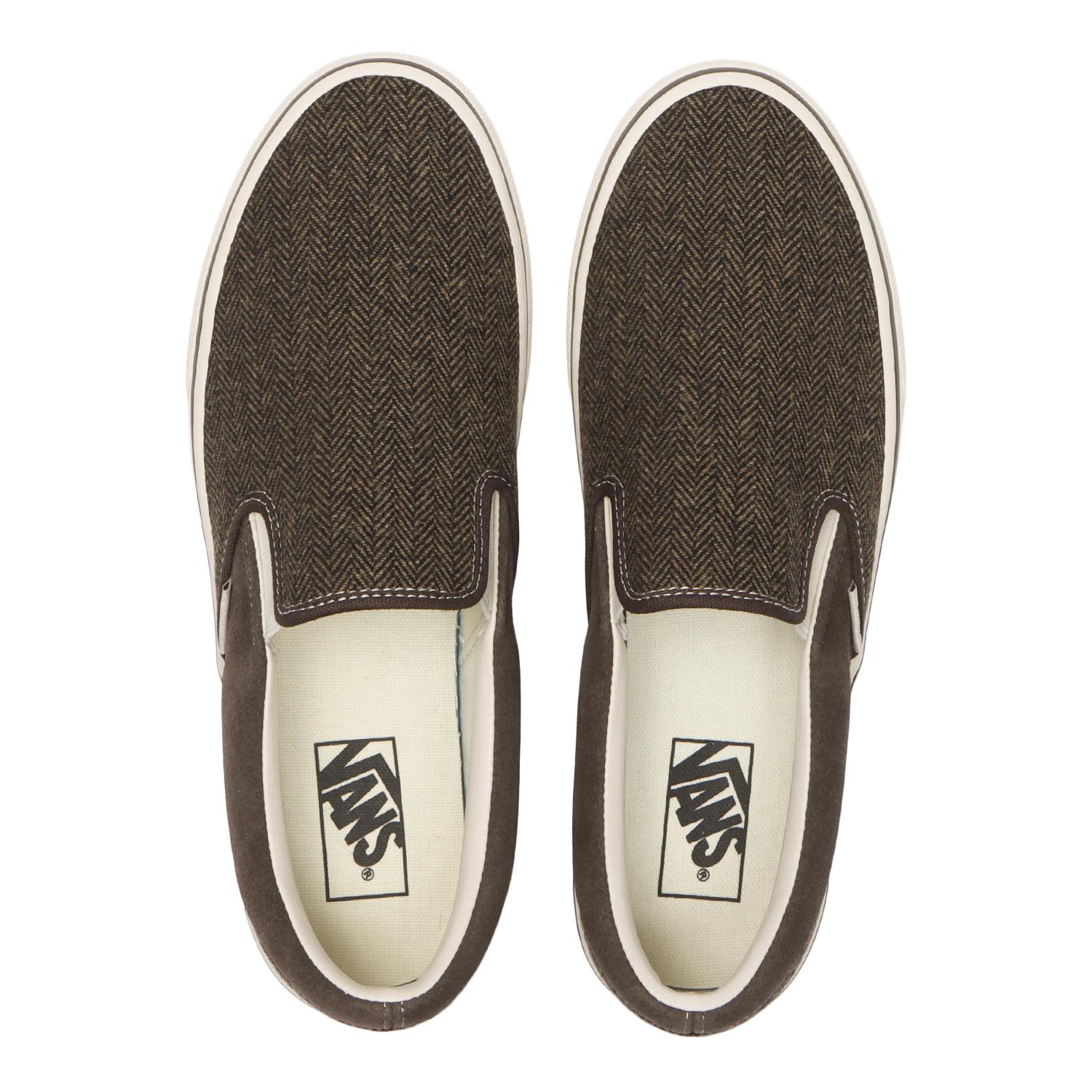 【VANS】 ヴァンズ SLIP ON スリッポン V98CF TWEED BROWN BROWN