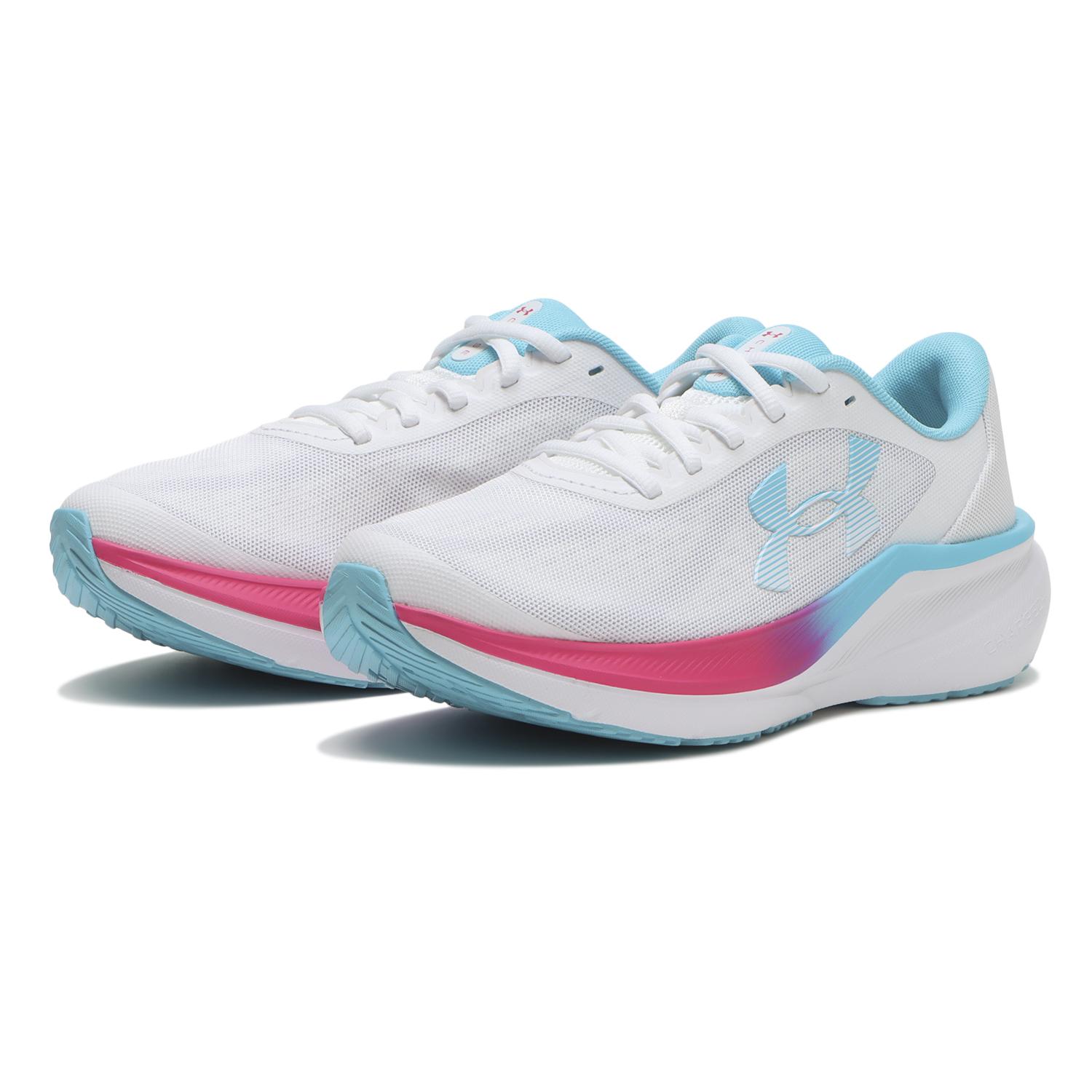 【UNDER ARMOUR】 アンダーアーマー W UA CHASE チェイス 6014418 ABC-MART限定 102WHT/VTP/FCB 102WHT/VTP/FCB