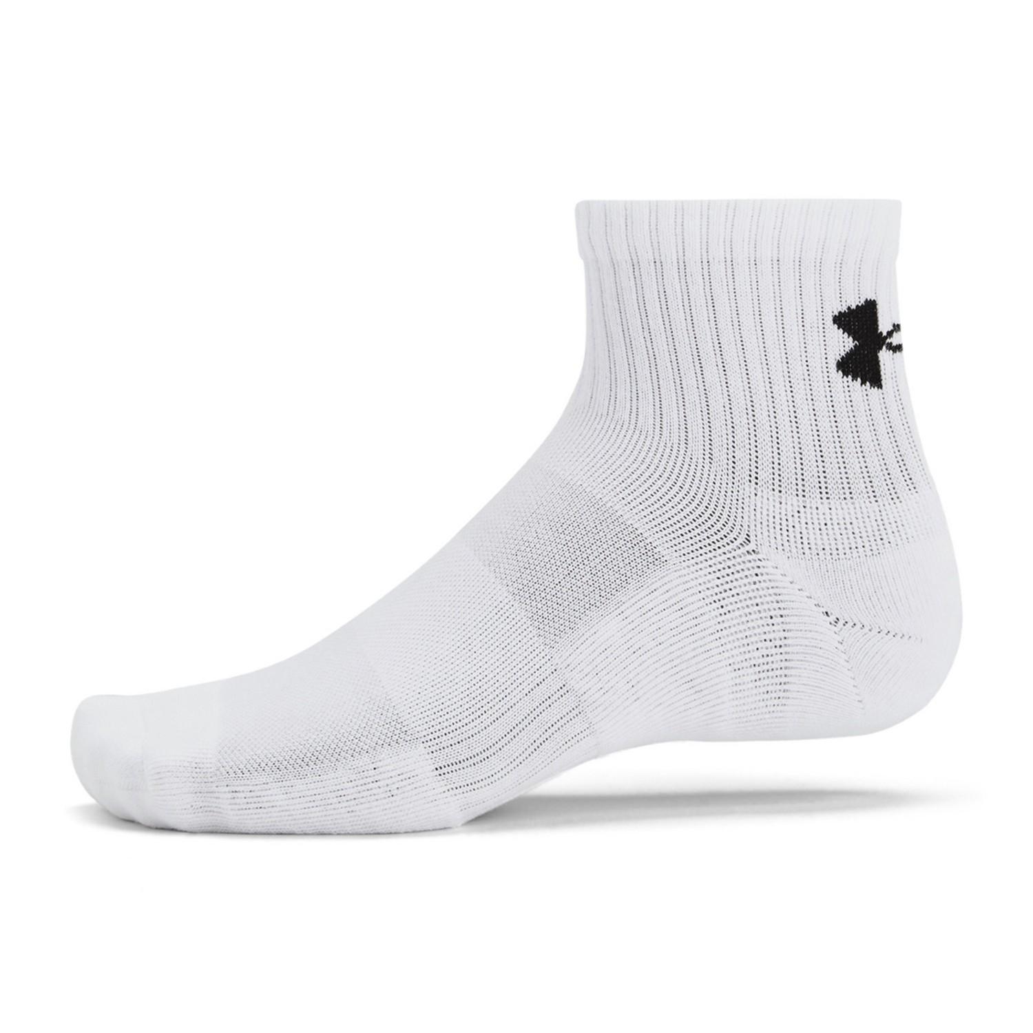 【UNDER ARMOURウェア】 アンダーアーマーウェア U UA TC 3pk Qtr ソックス 1386372 100WHT/WHT/BLK 100WHT/WHT/BLK