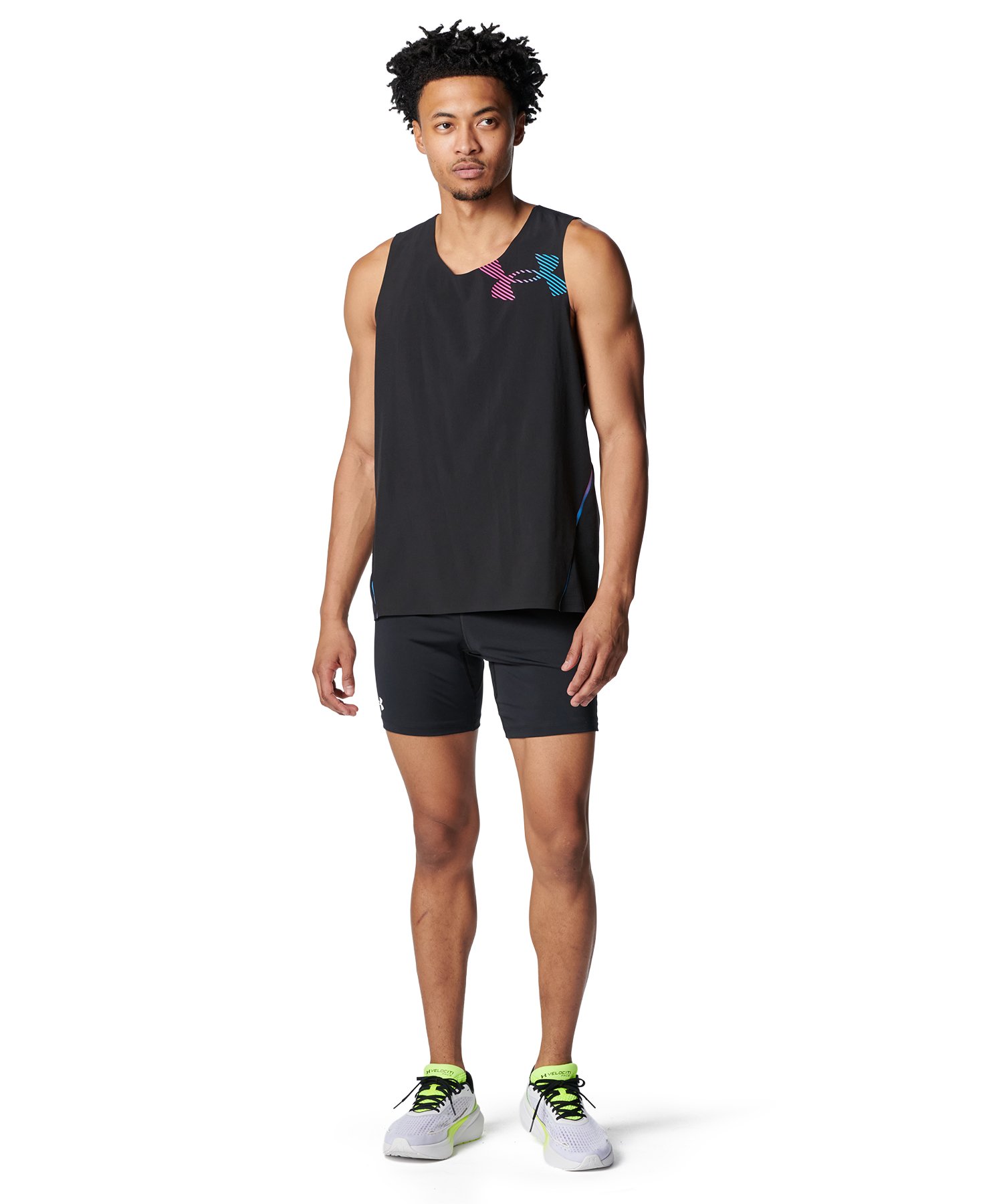 UAベロシティ ペース（ランニング/MEN） White / High Vis Yellow(100)