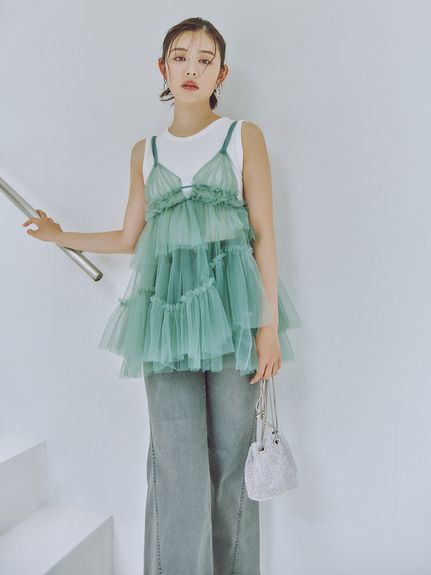 Sustainableストレッチフレアデニムパンツ