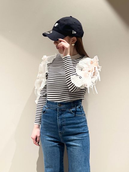Sustainableストレッチフレアデニムパンツ
