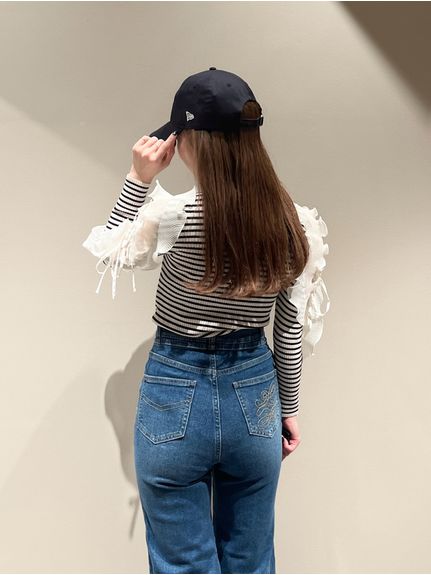 Sustainableストレッチフレアデニムパンツ