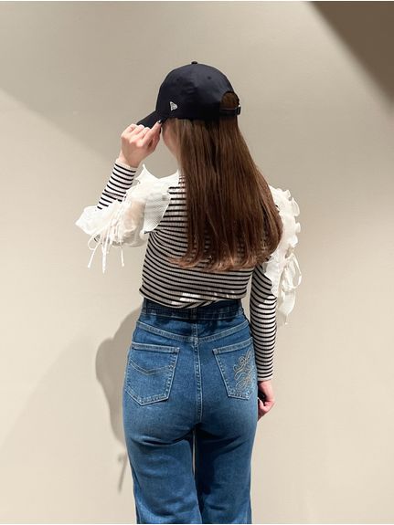 Sustainableストレッチフレアデニムパンツ