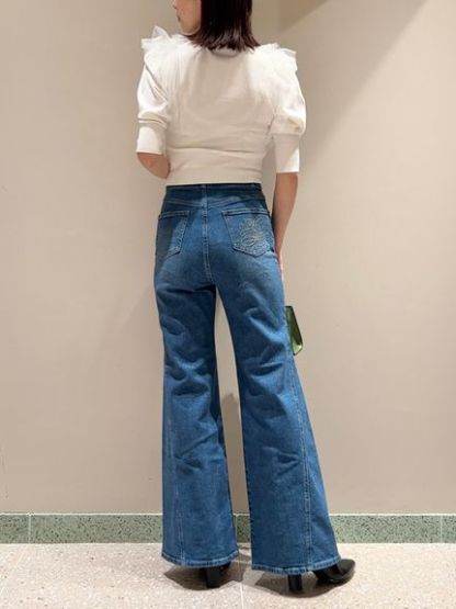 Sustainableストレッチフレアデニムパンツ