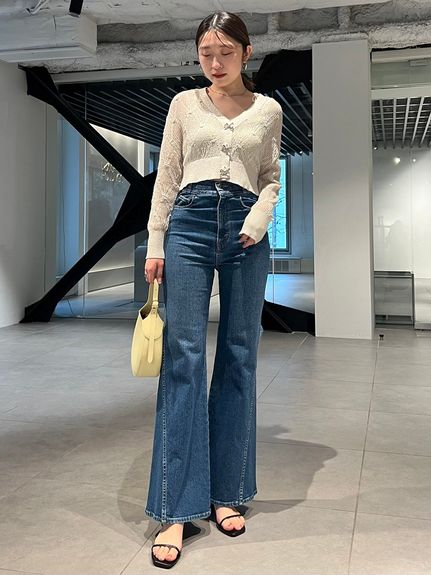 Sustainableストレッチフレアデニムパンツ
