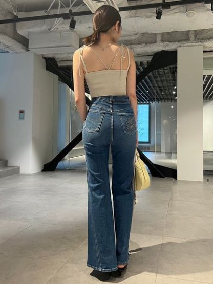 Sustainableストレッチフレアデニムパンツ