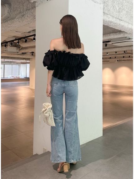 Sustainableストレッチフレアデニムパンツ