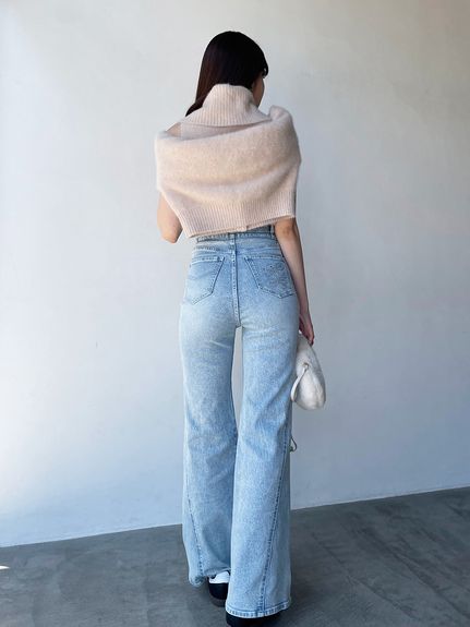 Sustainableストレッチフレアデニムパンツ
