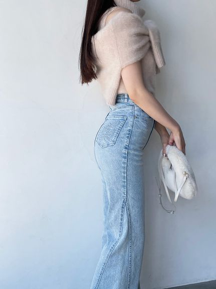 Sustainableストレッチフレアデニムパンツ