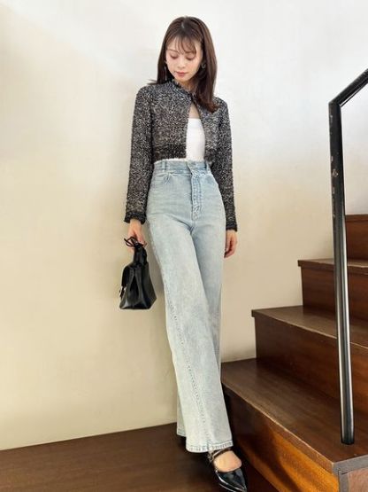Sustainableストレッチフレアデニムパンツ