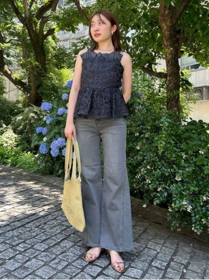 Sustainableストレッチフレアデニムパンツ
