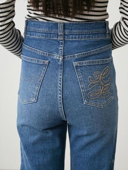 Sustainableストレッチフレアデニムパンツ