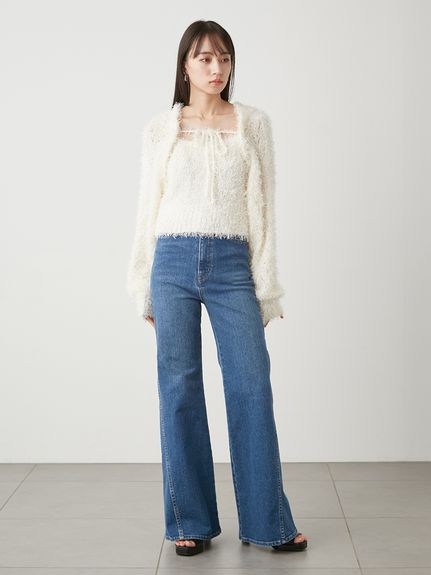 Sustainableストレッチフレアデニムパンツ