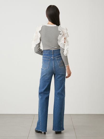 Sustainableストレッチフレアデニムパンツ