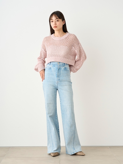 Sustainableストレッチフレアデニムパンツ